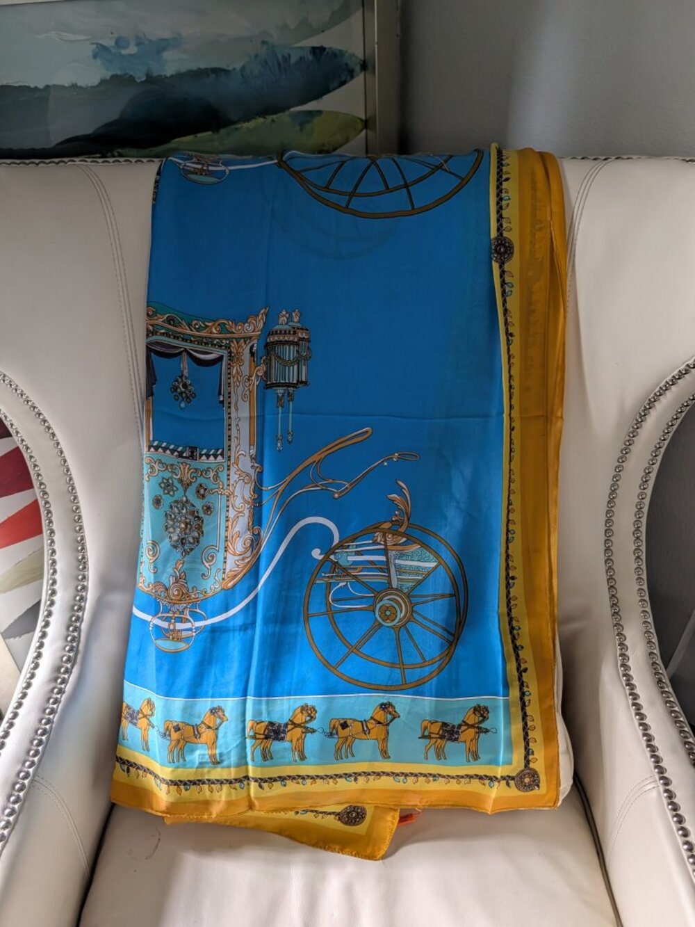 New Hermes Silk Scarf - Picture 2 of 5